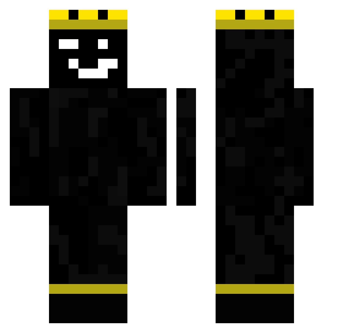 retyzik Minecraft skin, front and back view