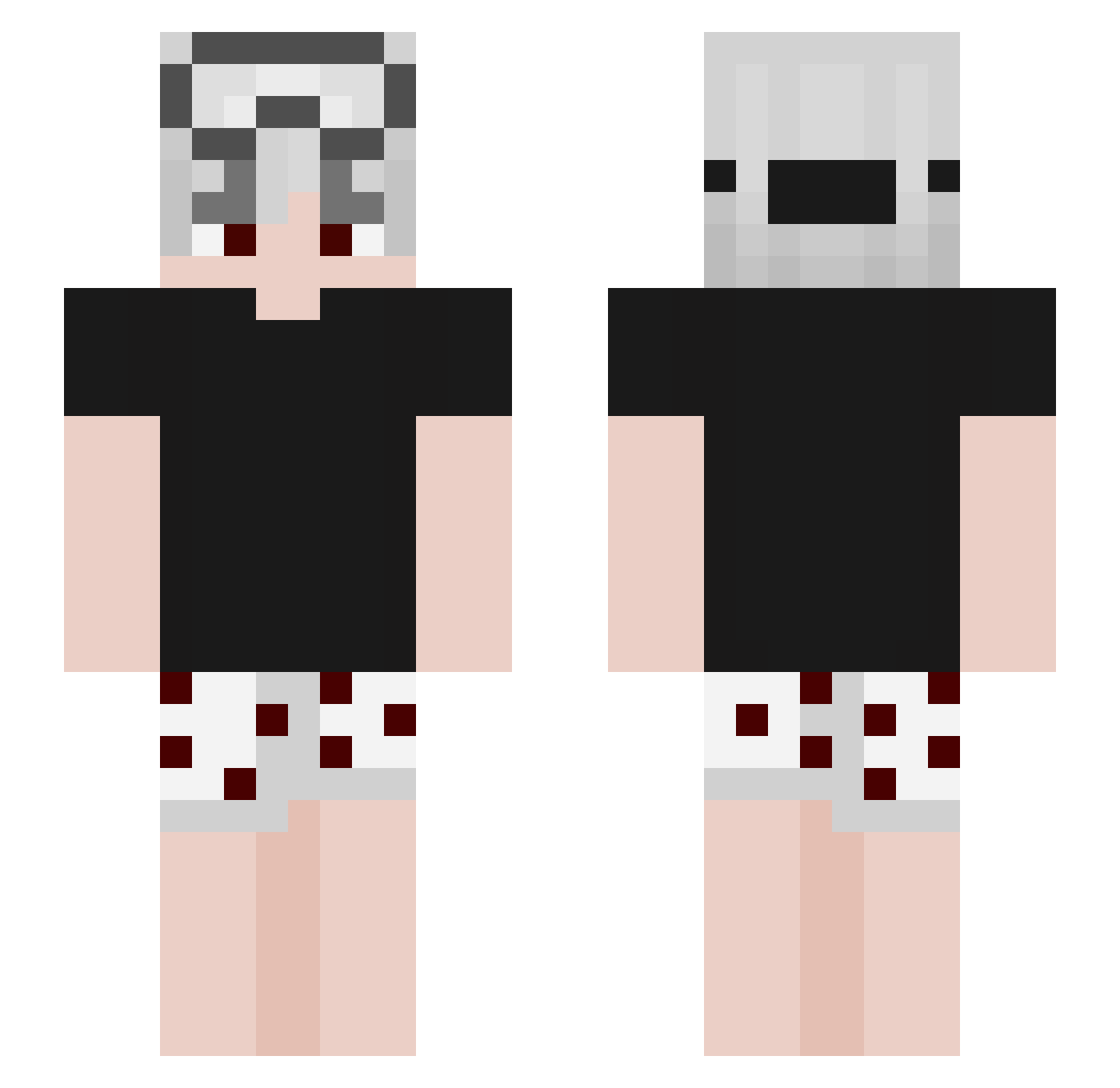 Efpx Minecraft skin, front and back view