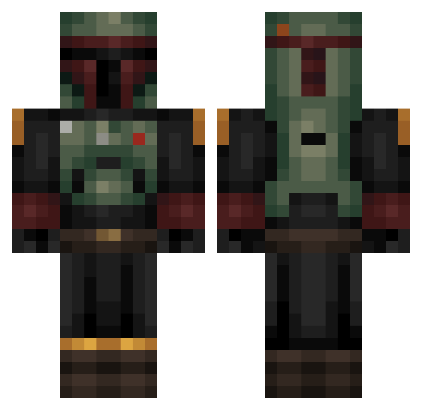 danokk Minecraft skin, front and back view