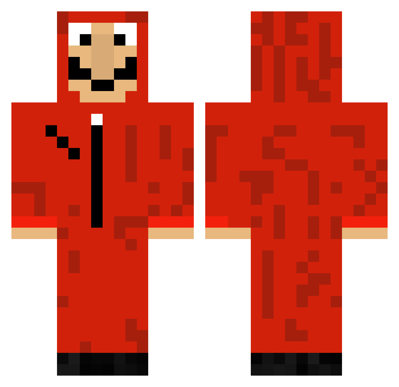 Majestically Minecraft skin, front and back view