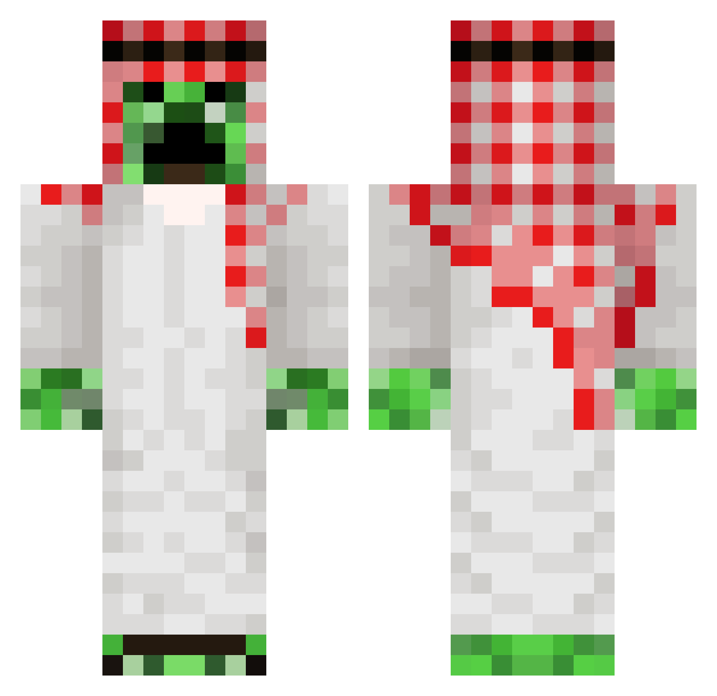 EADA Minecraft skin, front and back view