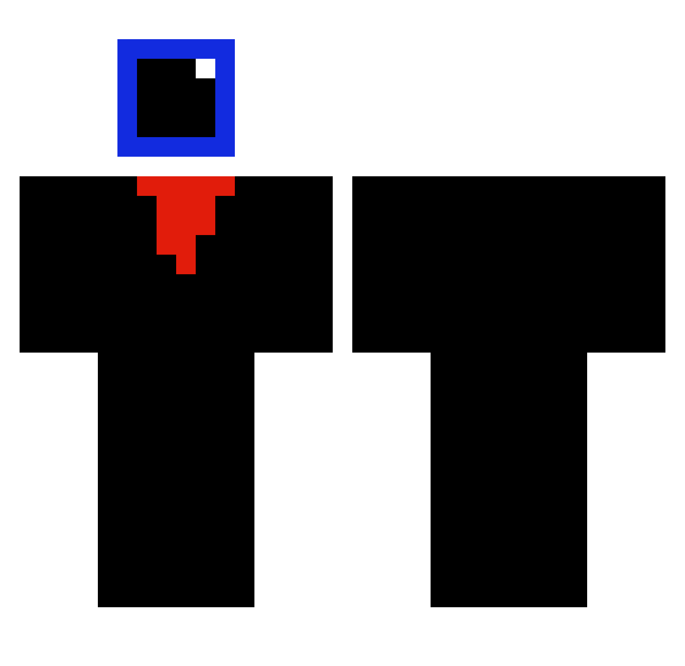 HELPLLLL Minecraft skin, front and back view