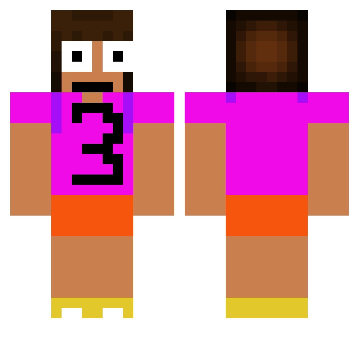 vovaro01 Minecraft skin, front and back view
