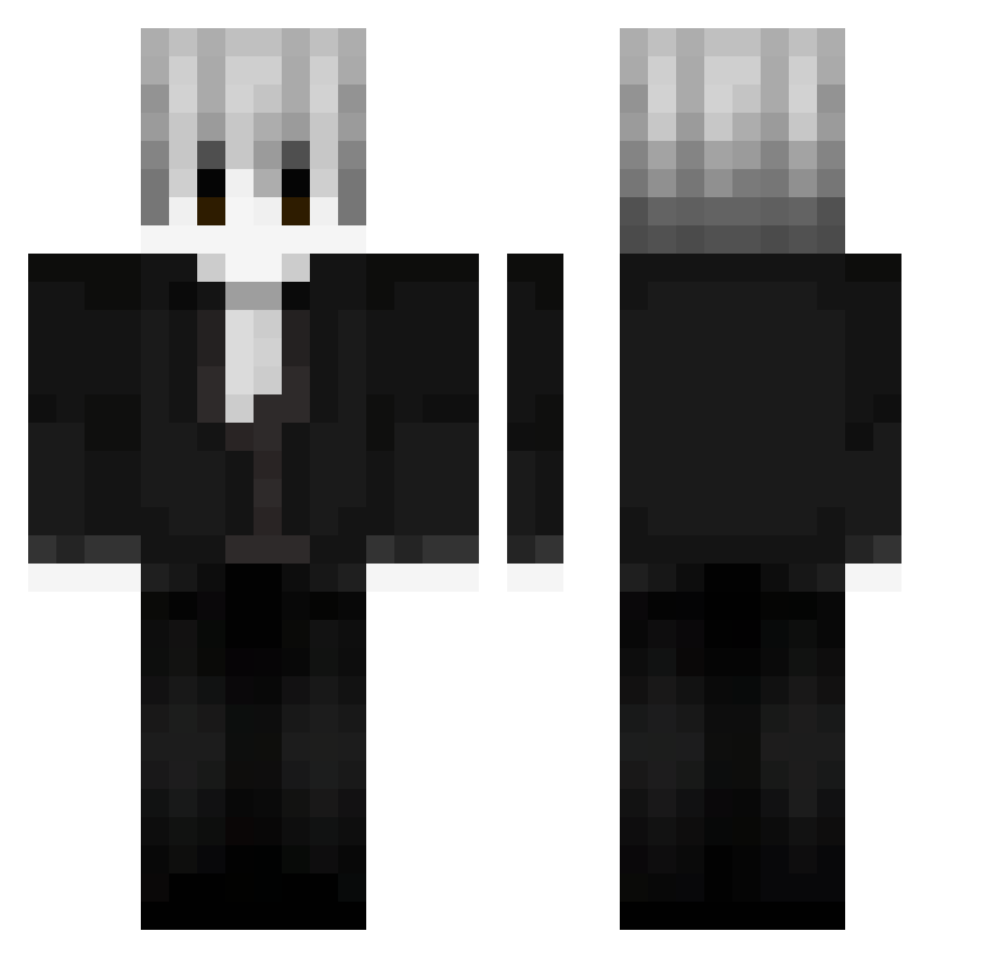 Uniking Minecraft skin, front and back view