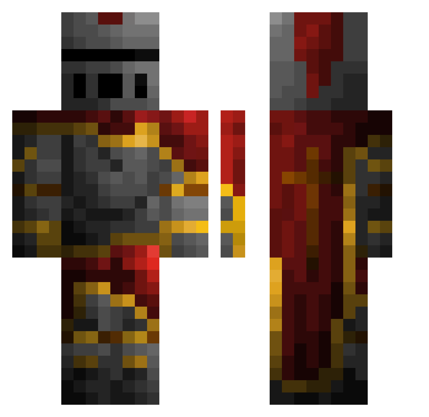 xVIPER102 Minecraft skin, front and back view