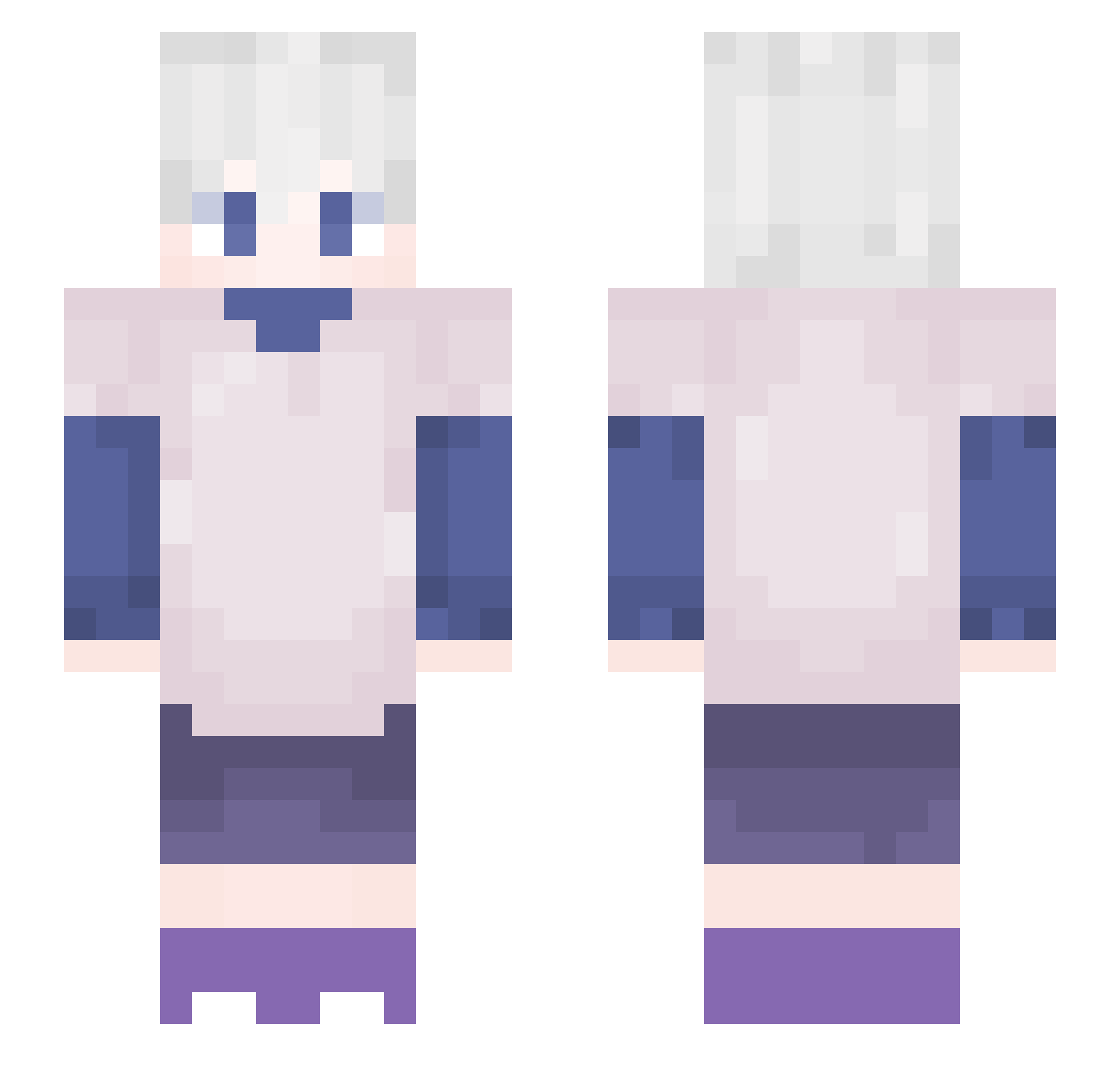 SkrubbDaddy Minecraft skin, front and back view