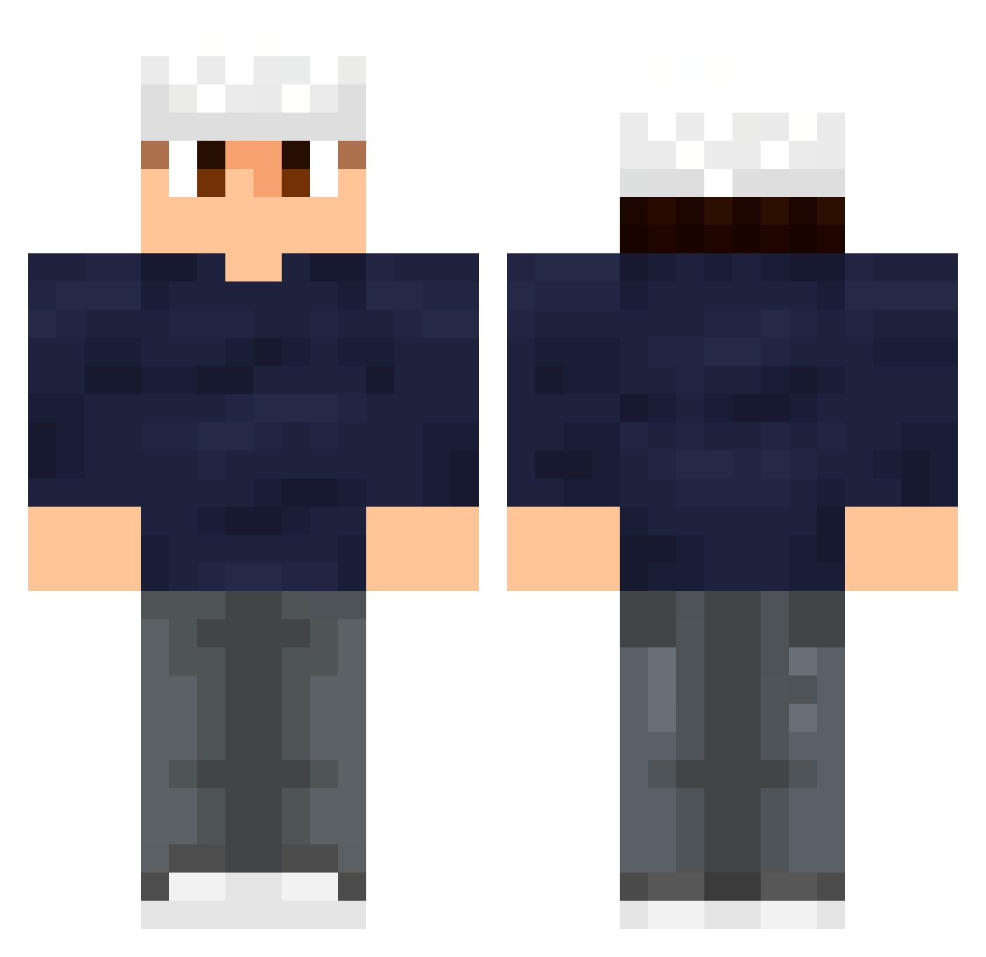 escalado Minecraft skin, front and back view