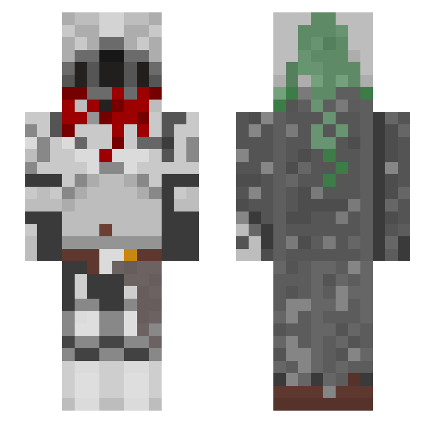 Koekwausii Minecraft skin, front and back view