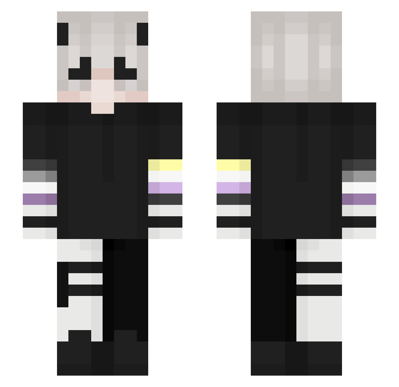 digi_u Minecraft skin, front and back view