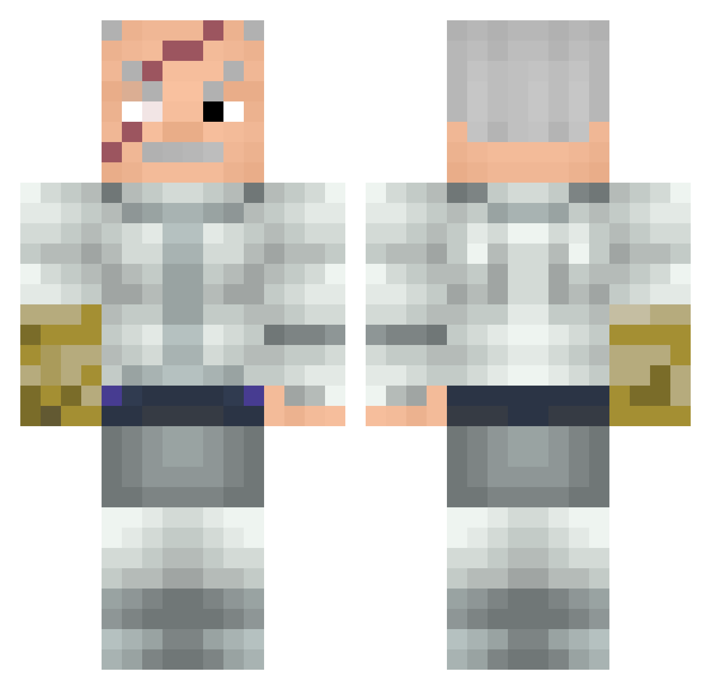 TMan092410 Minecraft skin, front and back view