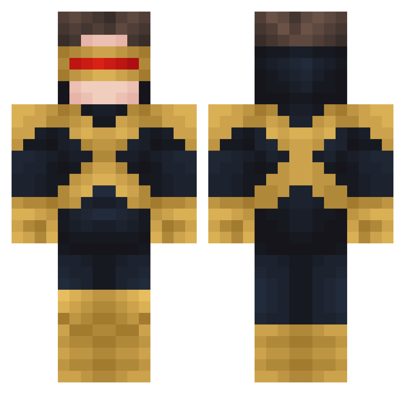 KnightApes Minecraft skin, front and back view