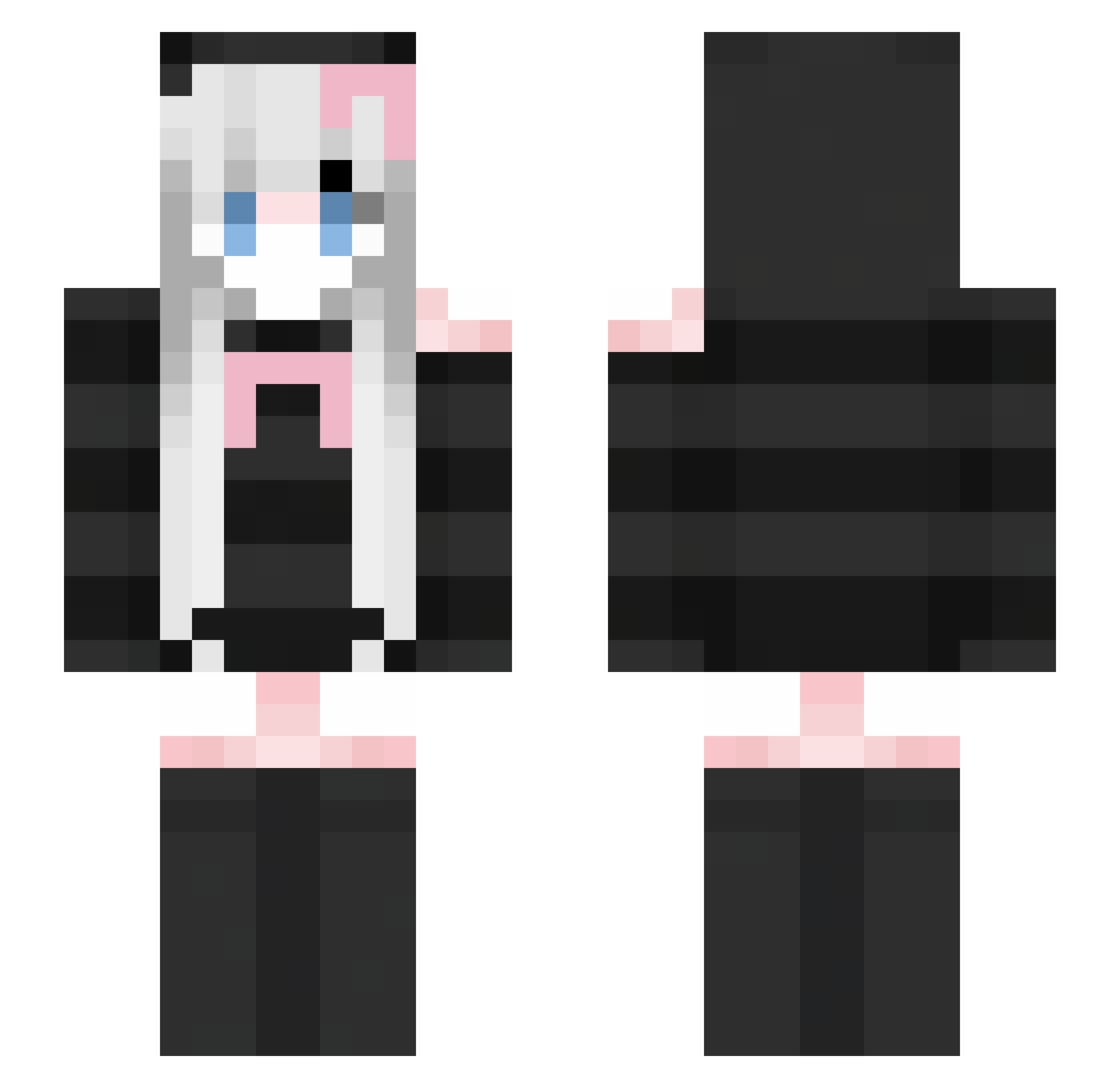 sephi128 Minecraft skin, front and back view