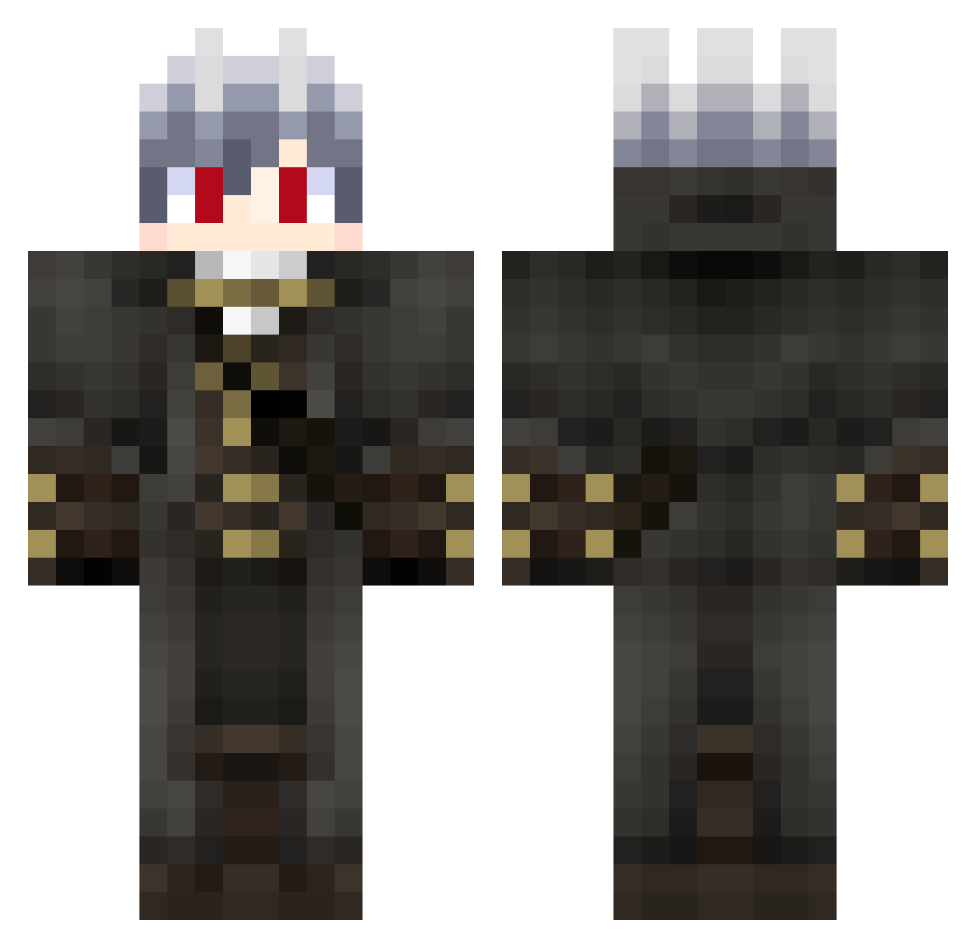 Senu___ Minecraft skin, front and back view