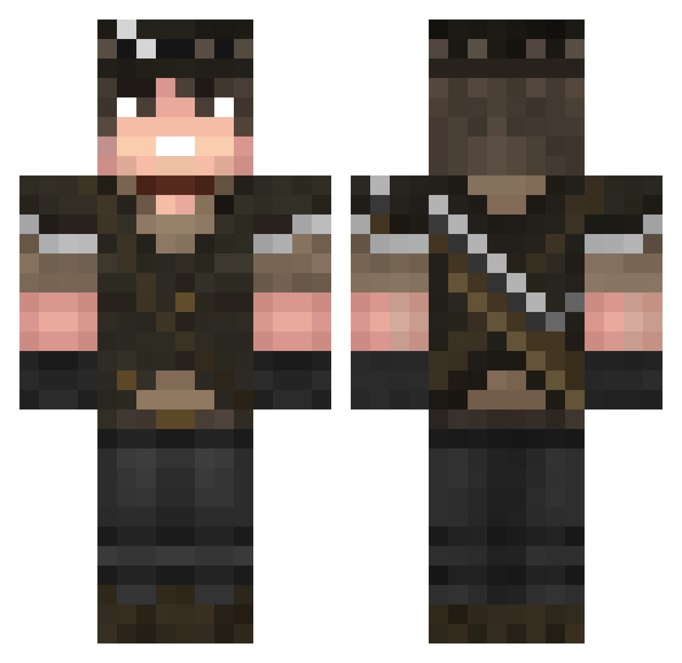 Don1506 Minecraft skin, front and back view