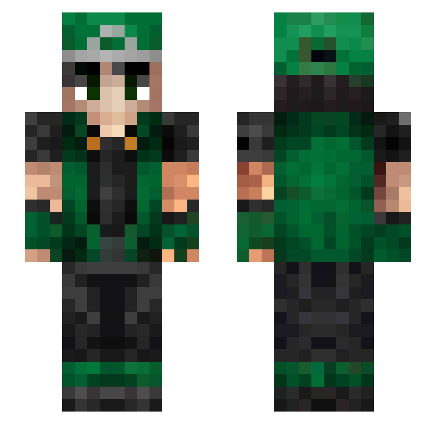 Ieosino Minecraft skin, front and back view