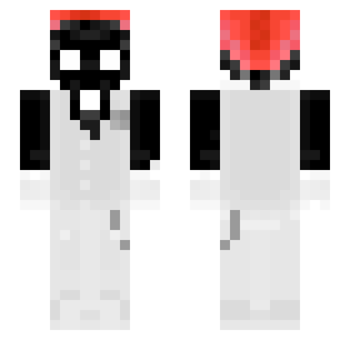 mitsukza Minecraft skin, front and back view