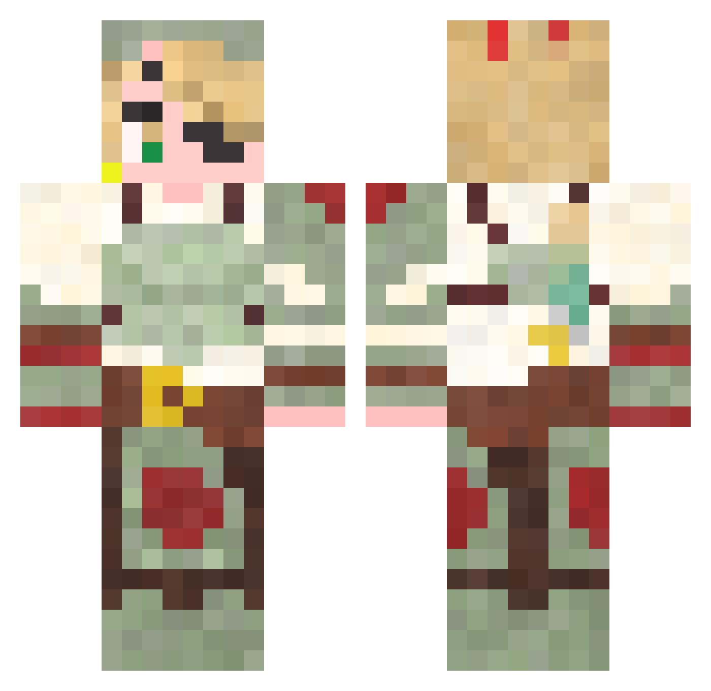 sikadaaaa Minecraft skin, front and back view