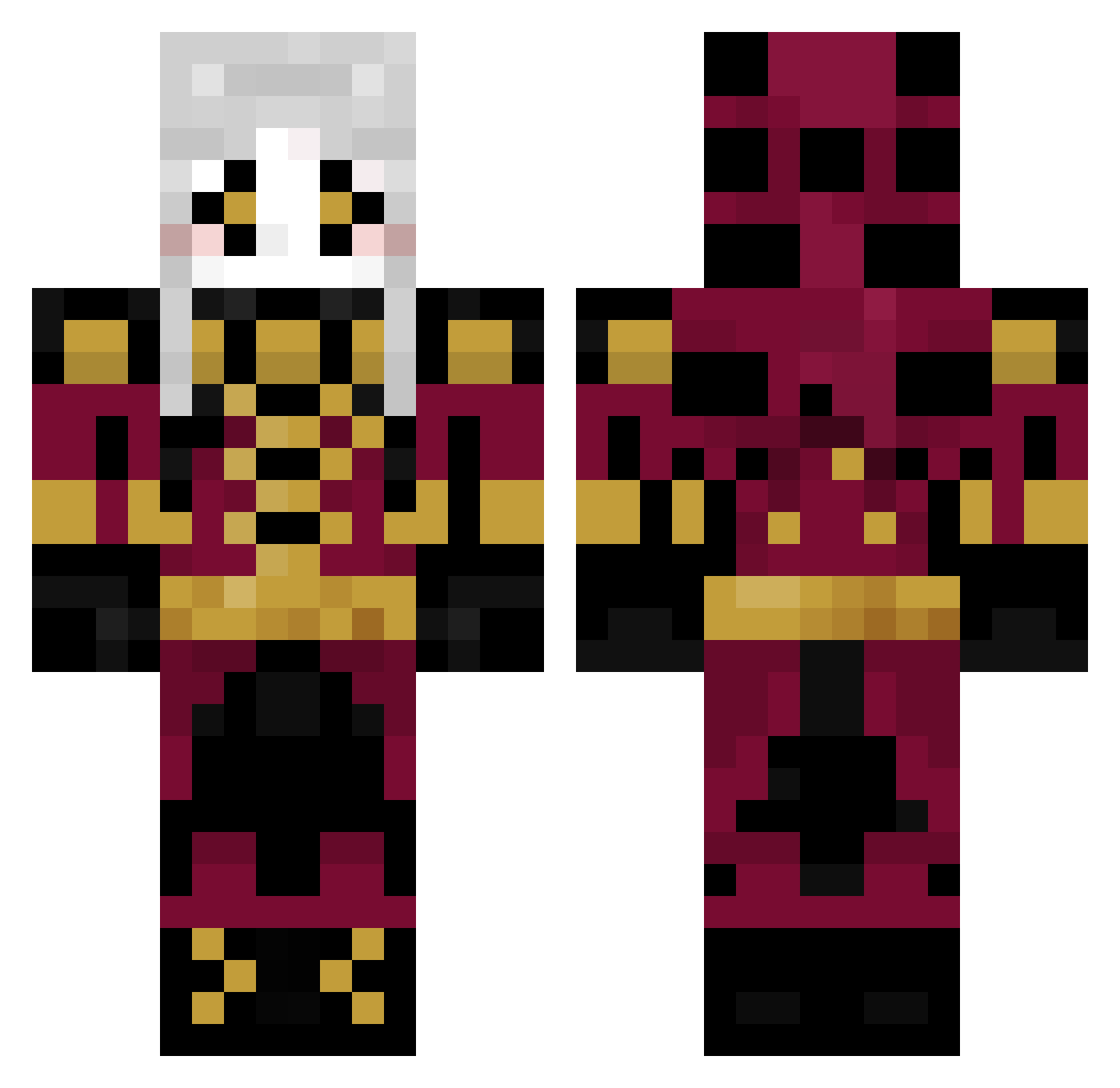 little_Mc_Nugget Minecraft skin, front and back view