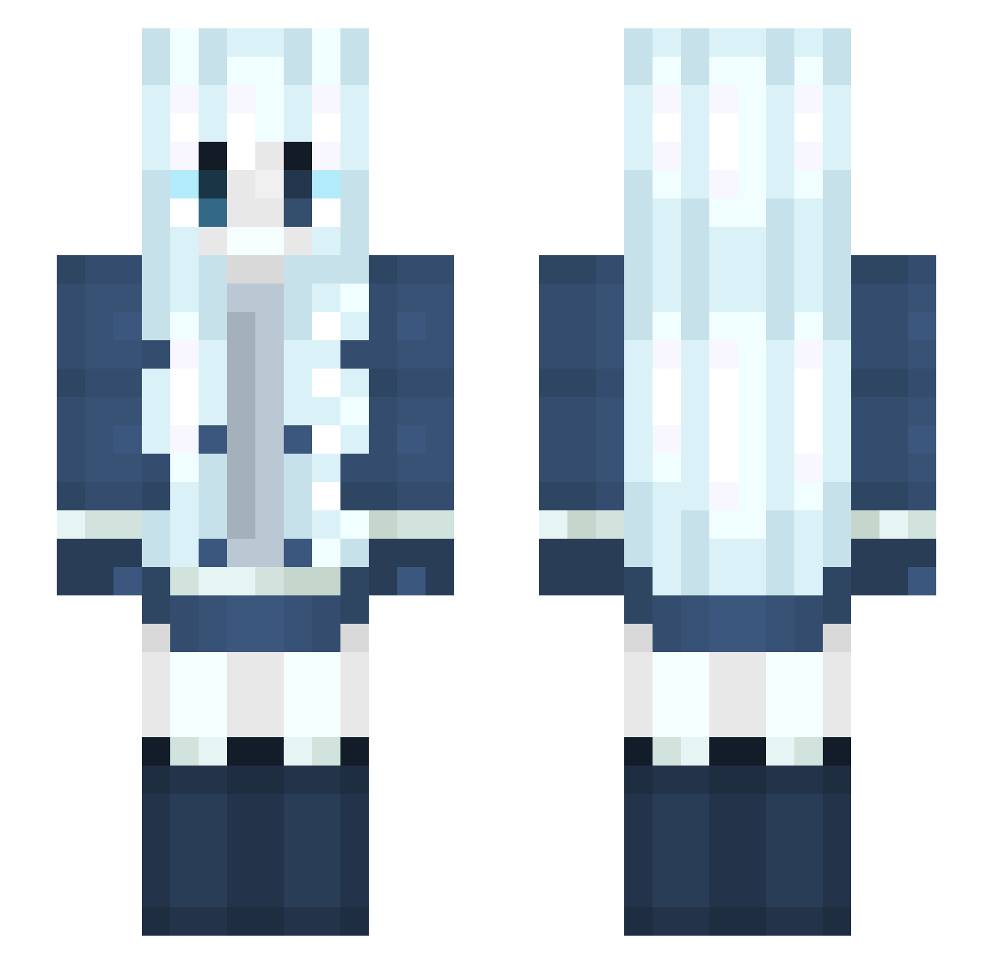 przcsl Minecraft skin, front and back view