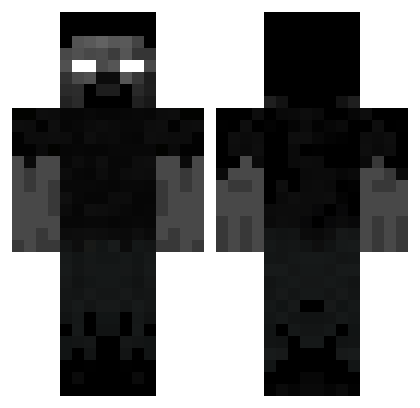 qnoss Minecraft skin, front and back view