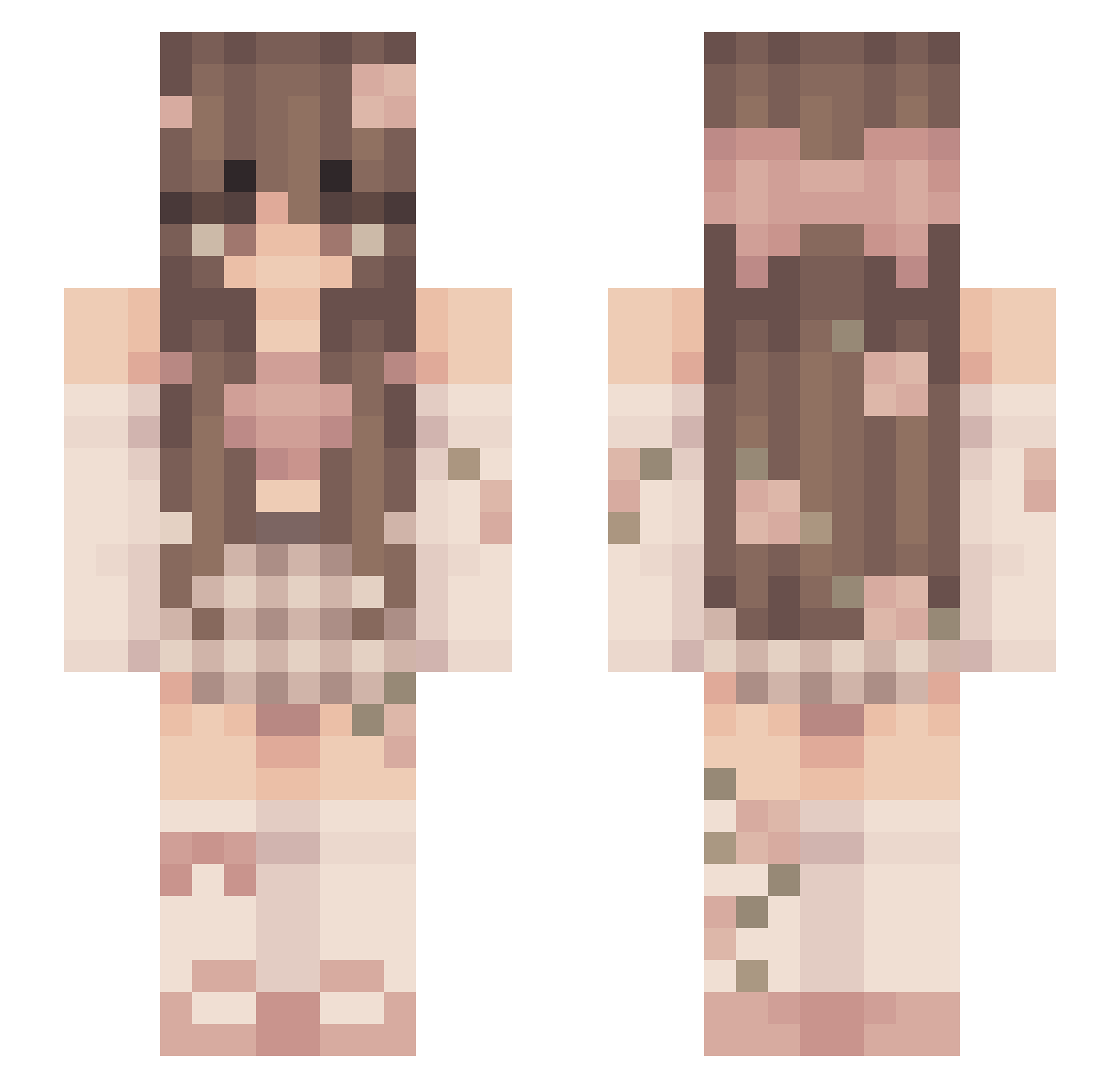 Lady_Autumelya Minecraft skin, front and back view