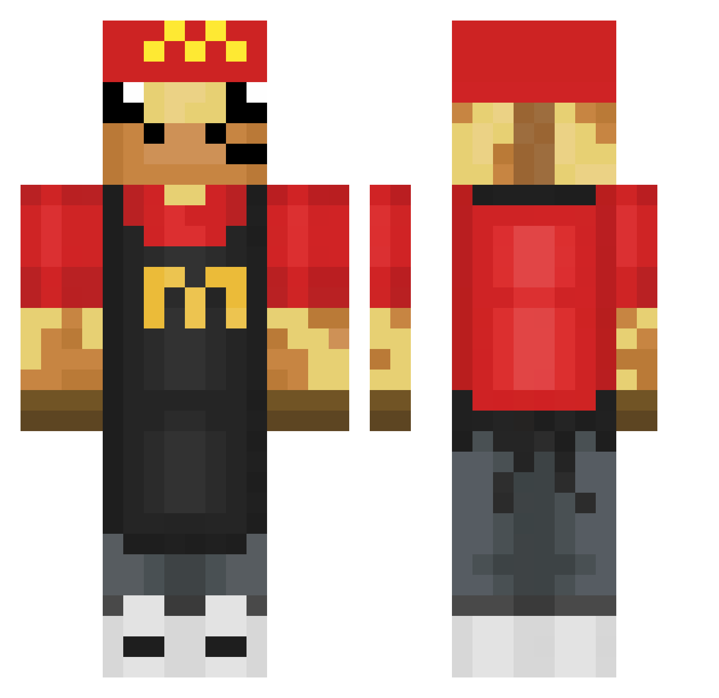 icedfroZy Minecraft skin, front and back view