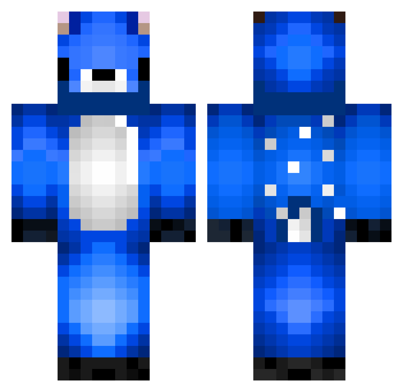TotemBerry Minecraft skin, front and back view