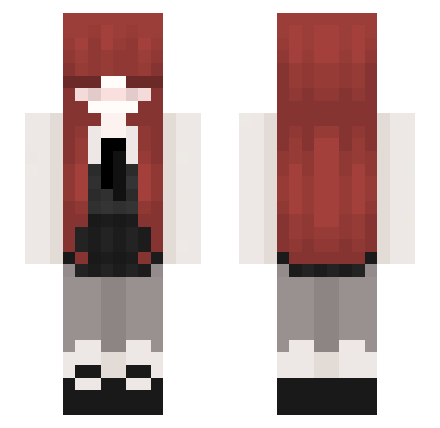 rrosalia Minecraft skin, front and back view
