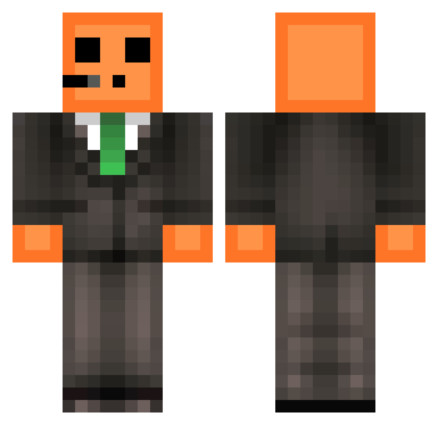 orangeslime1 Minecraft skin, front and back view