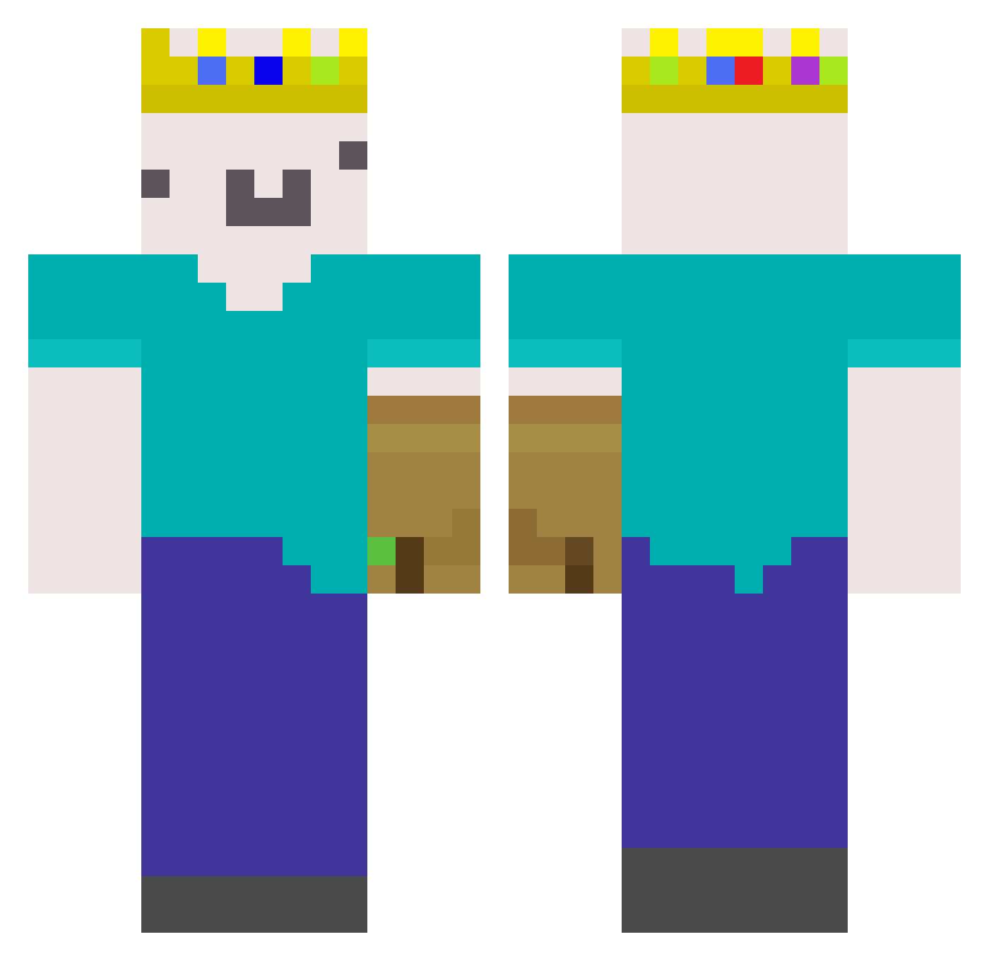 Lagzilla443 Minecraft skin, front and back view