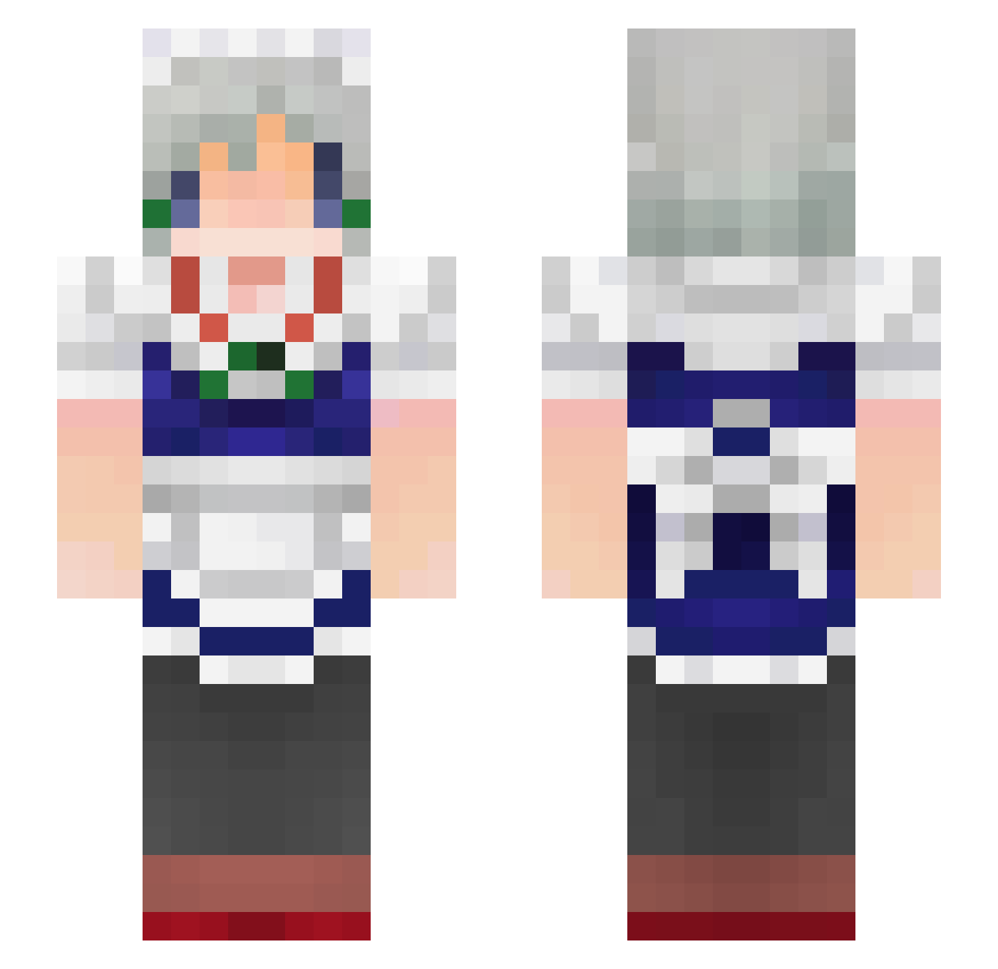 TEENS69 Minecraft skin, front and back view