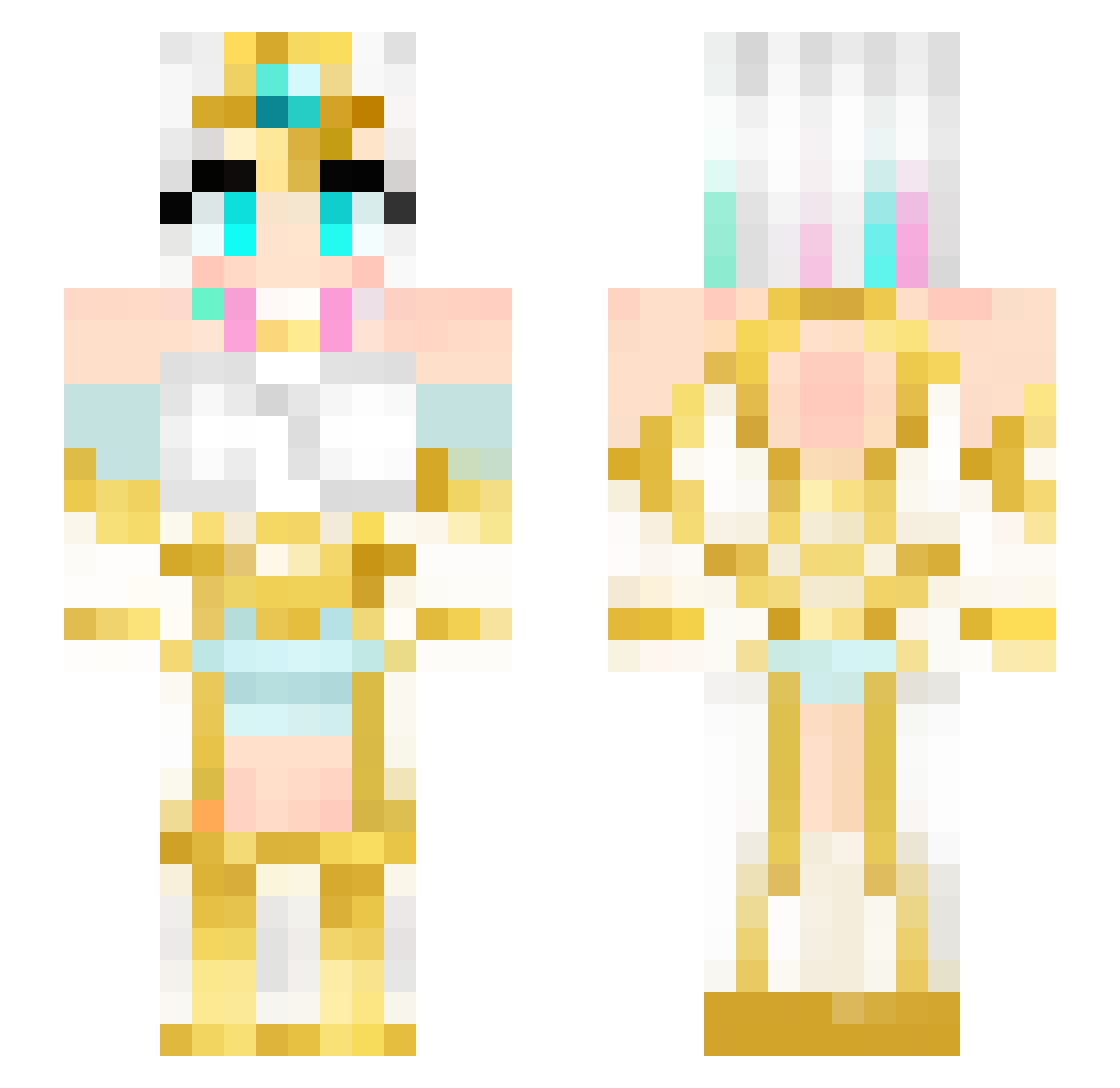 OniRem Minecraft skin, front and back view