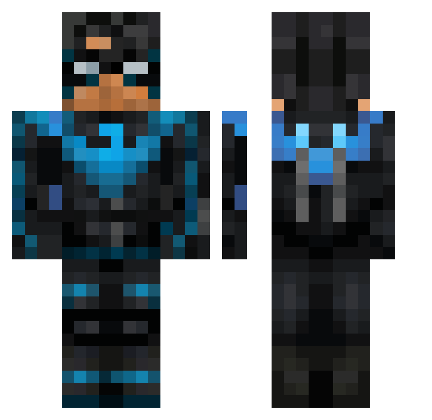 Joel_lor_el Minecraft skin, front and back view