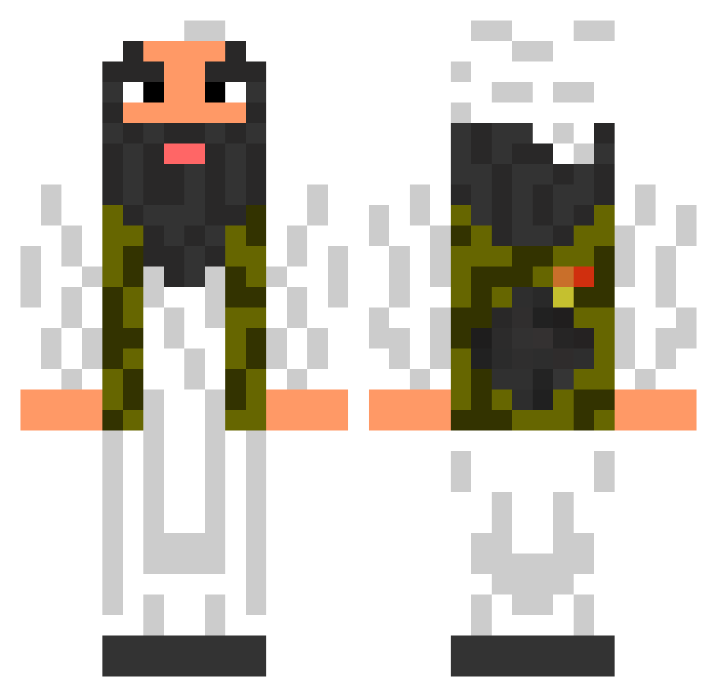 Eat_t Minecraft skin, front and back view