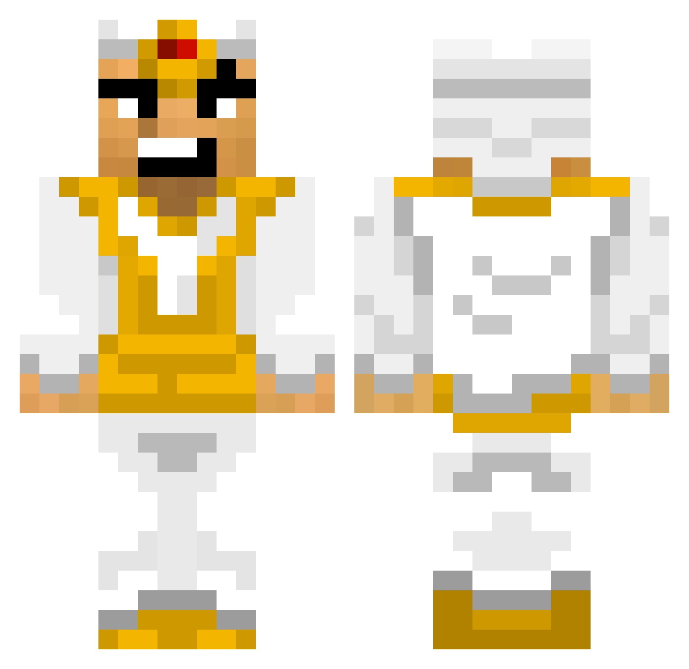 Subbase Minecraft skin, front and back view