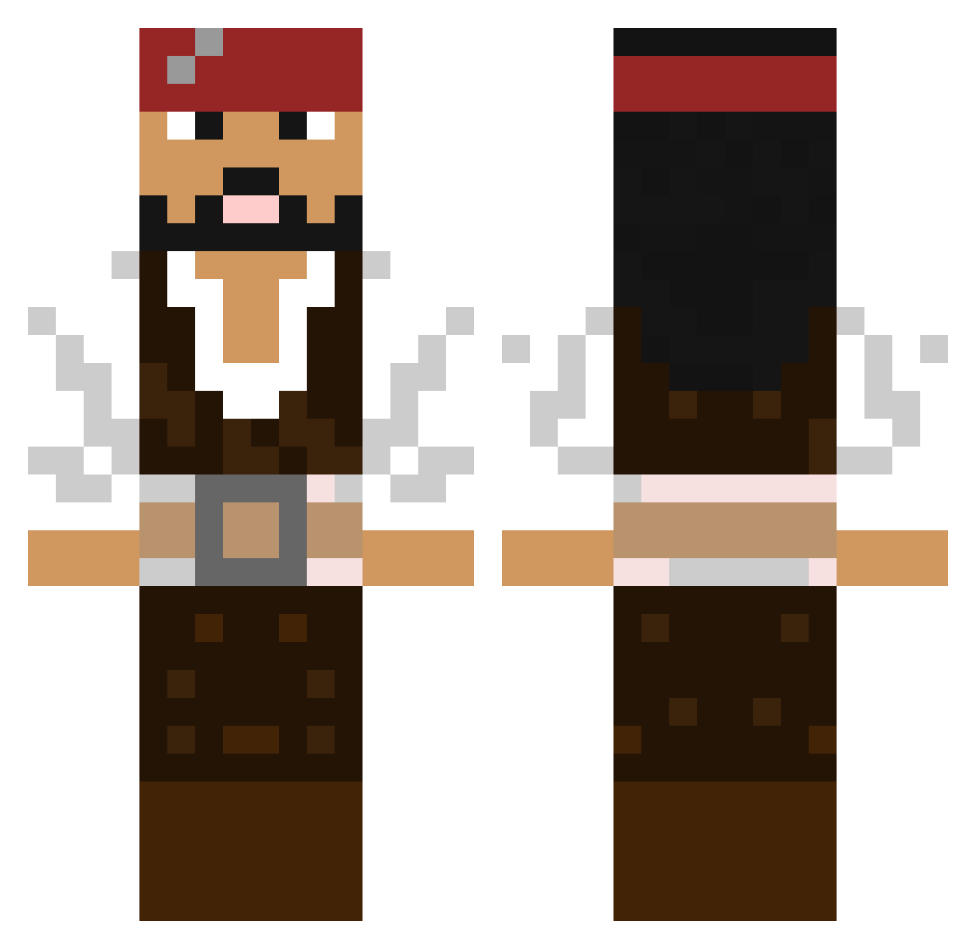 koquto Minecraft skin, front and back view