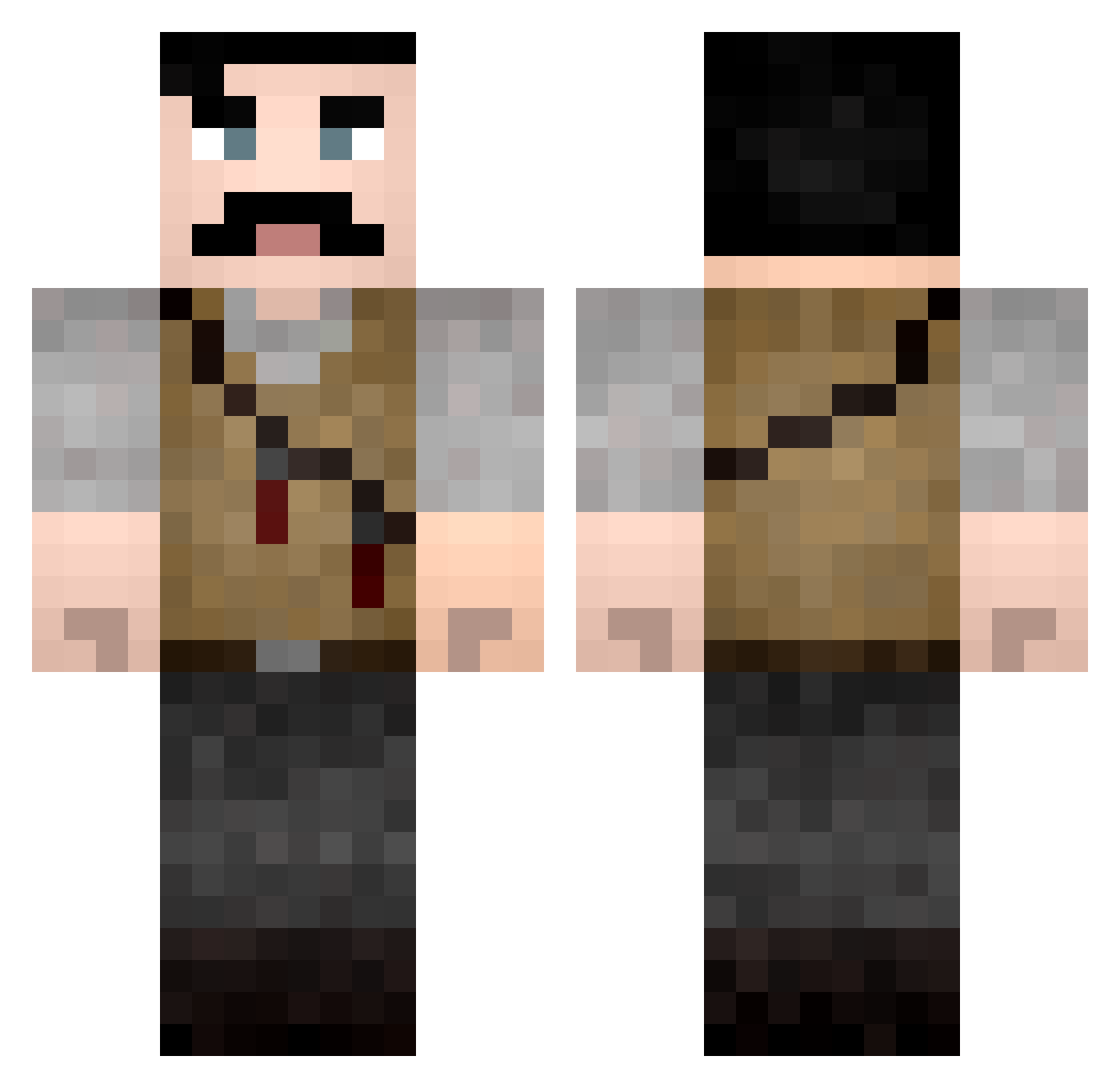 Zxnky_ Minecraft skin, front and back view
