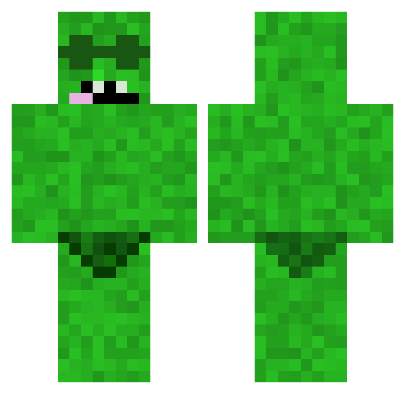 FunnyBoy242 Minecraft skin, front and back view