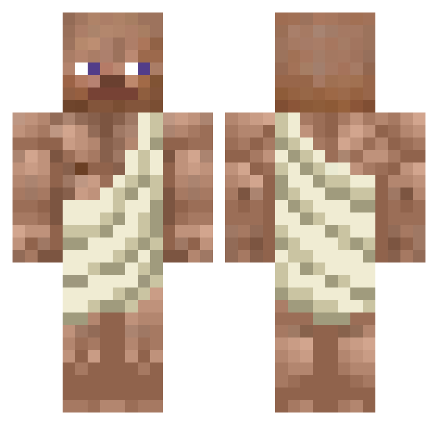 vukb2009 Minecraft skin, front and back view