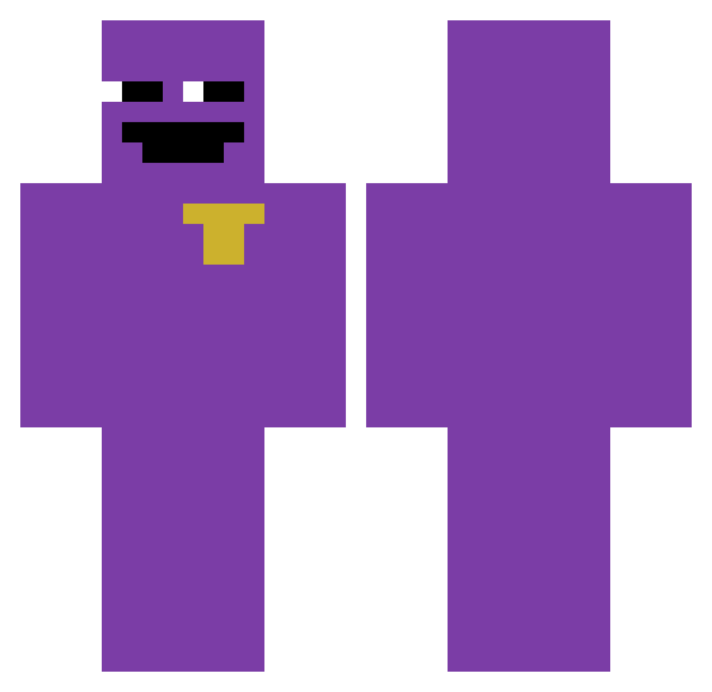 Grafjong Minecraft skin, front and back view