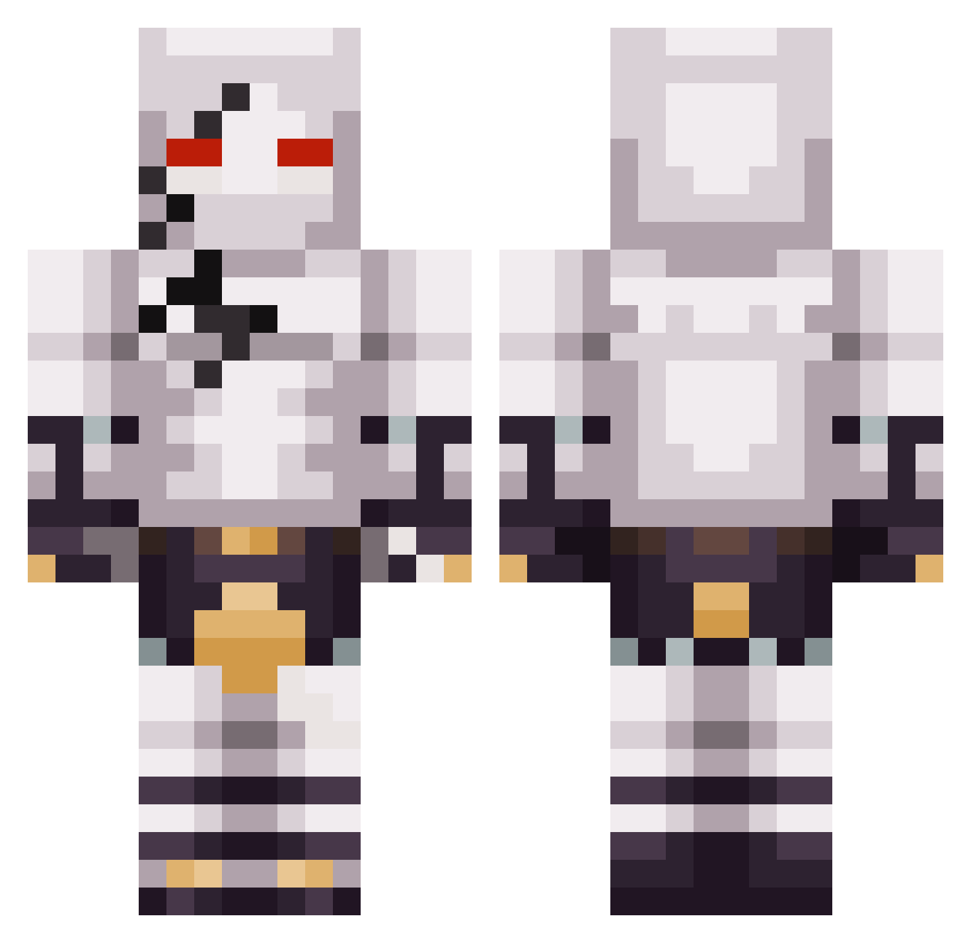 Googardo Minecraft skin, front and back view