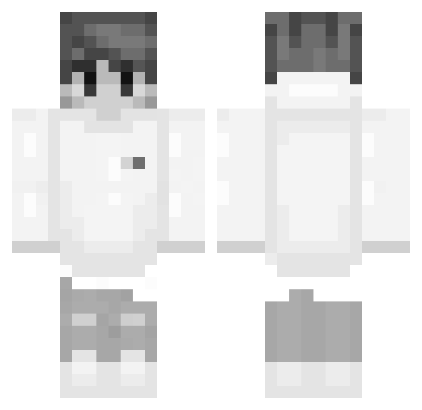 Tomoose8204 Minecraft skin, front and back view
