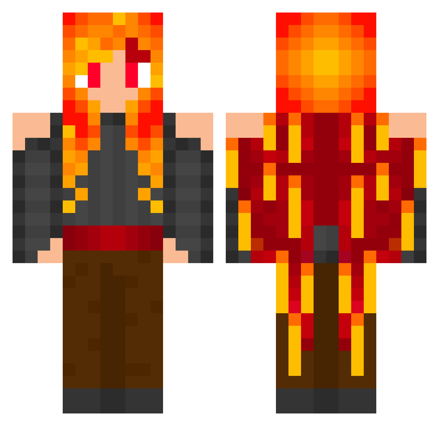 Vellievit Minecraft skin, front and back view