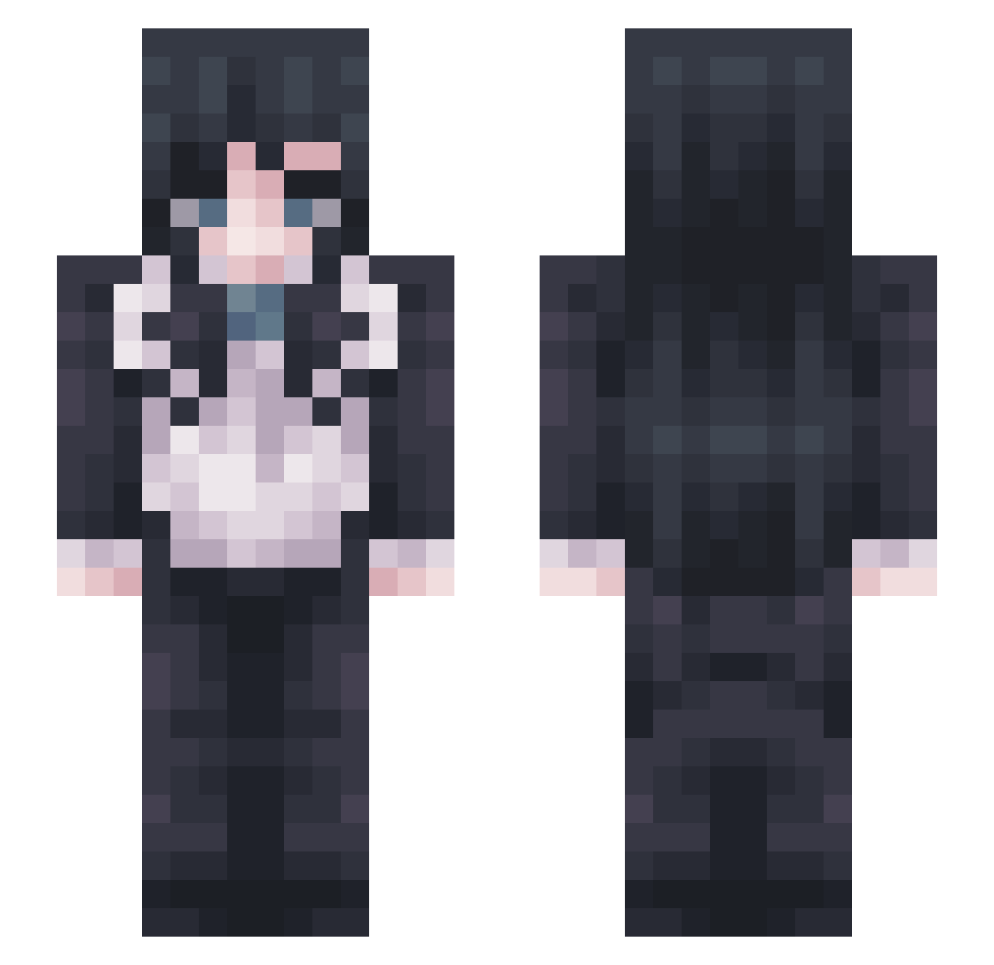 uYodda Minecraft skin, front and back view