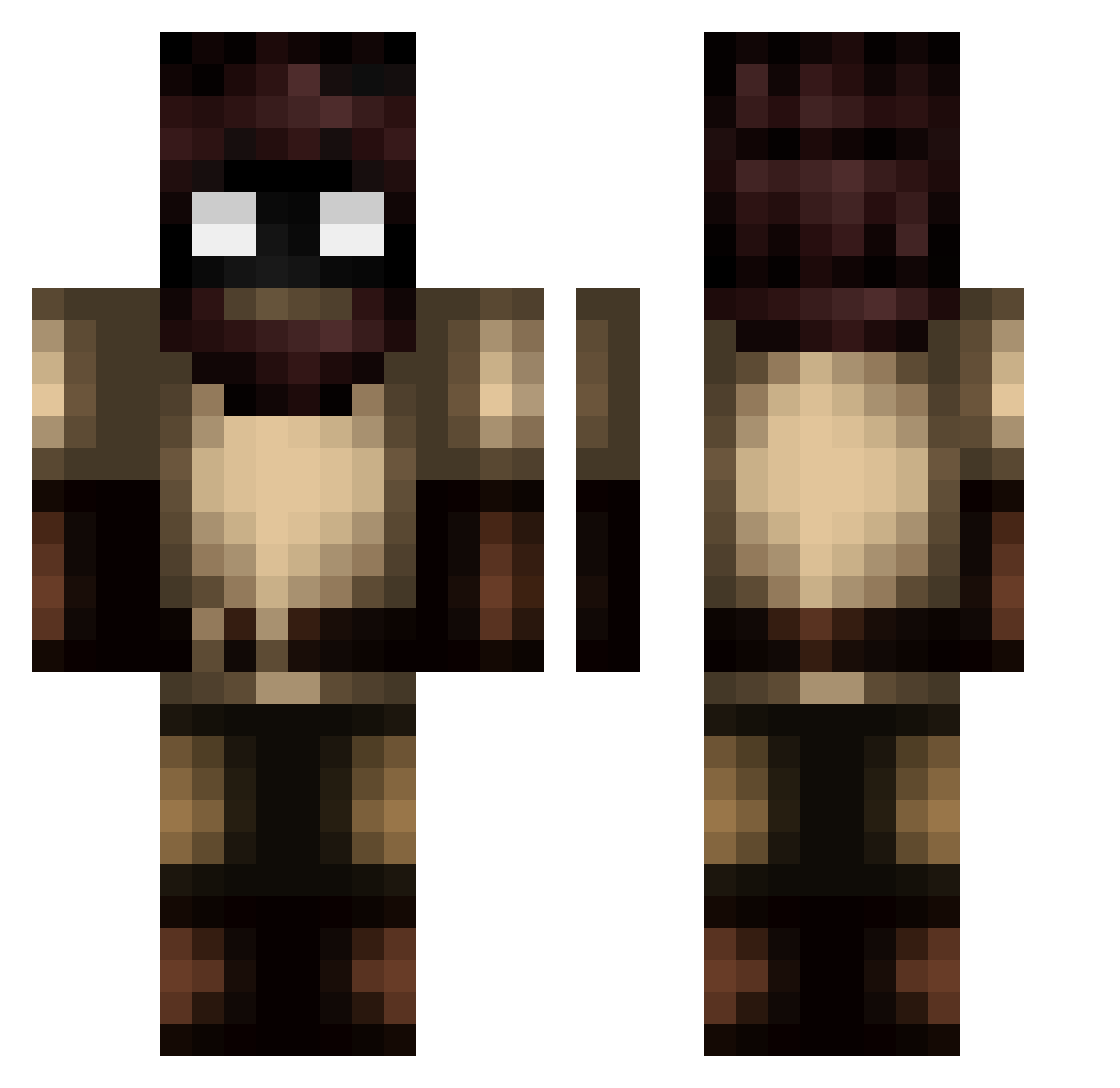 LJ_7 Minecraft skin, front and back view