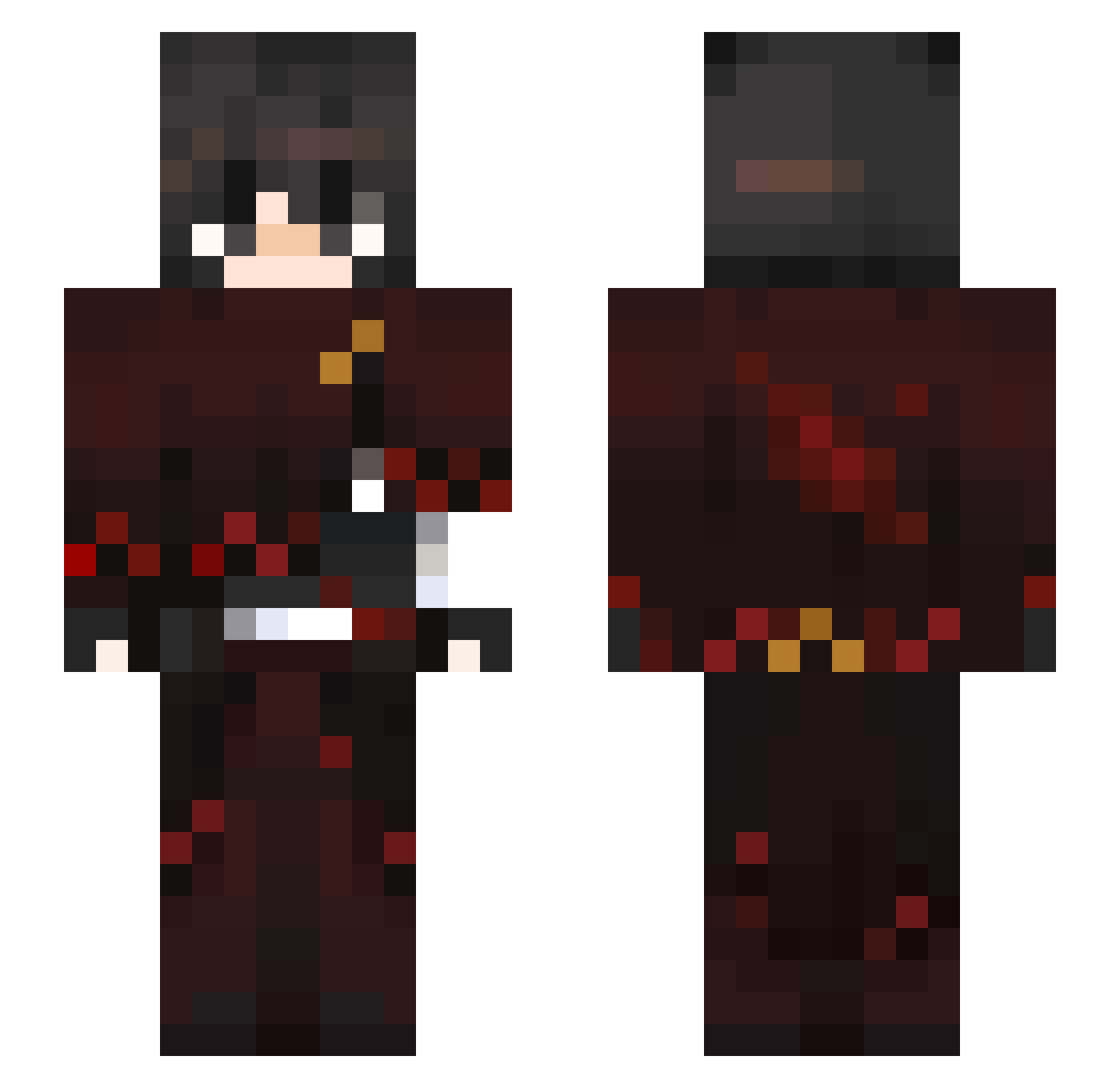Xiao_ShiYa Minecraft skin, front and back view