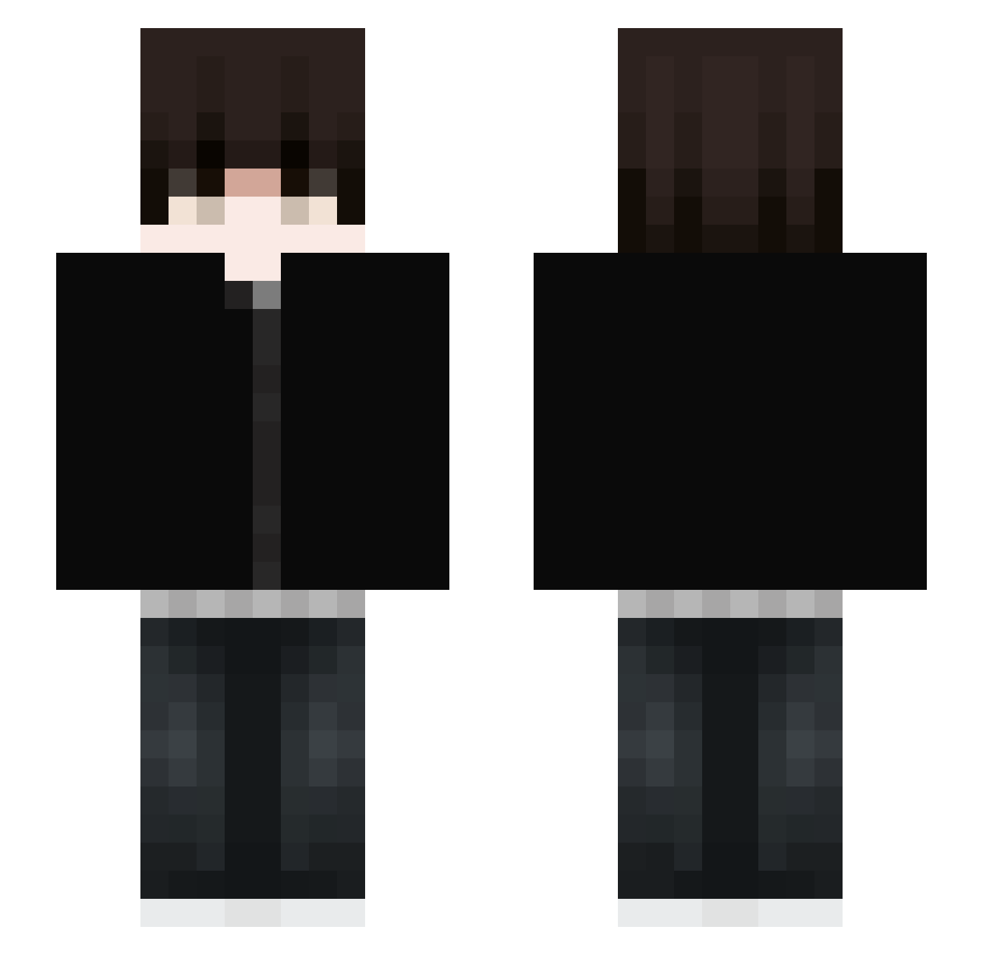 RTDLAGG Minecraft skin, front and back view