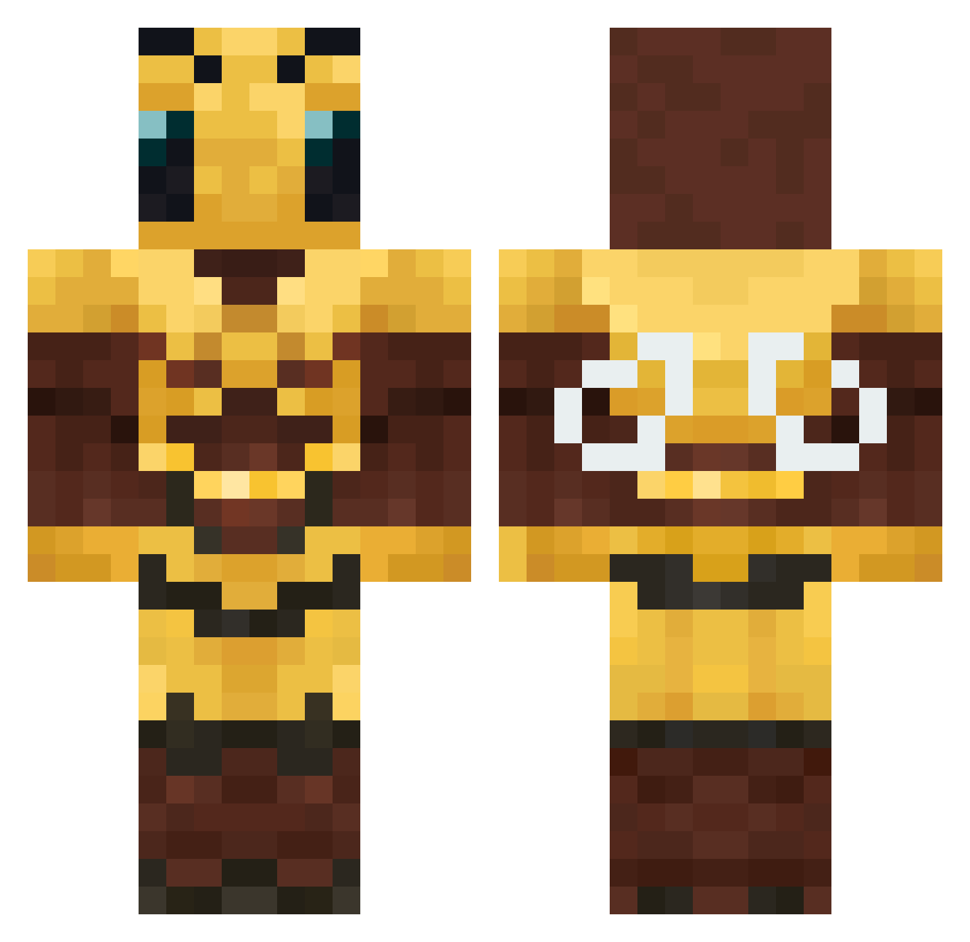 TheInilatot Minecraft skin, front and back view