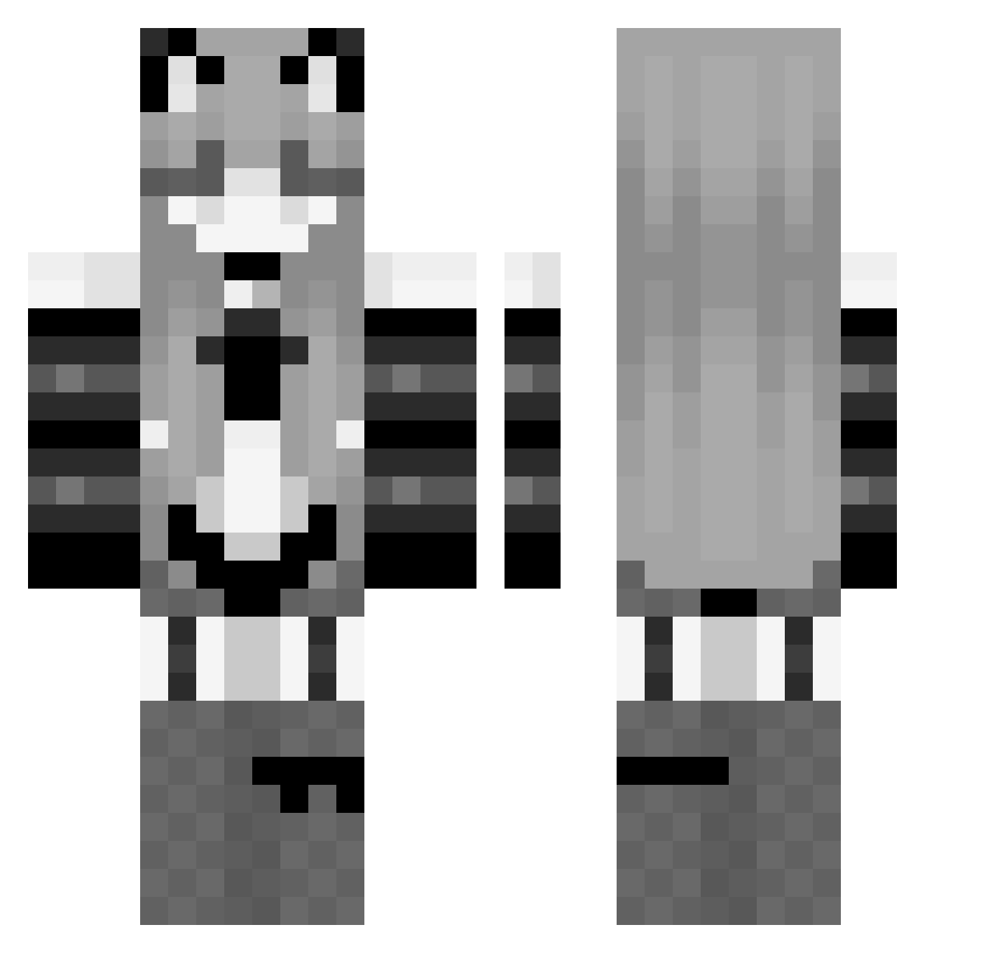 Nyk_x_ Minecraft skin, front and back view