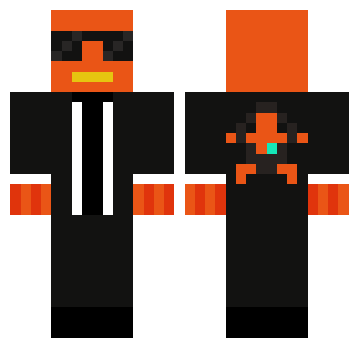 Slerrrrrr Minecraft skin, front and back view
